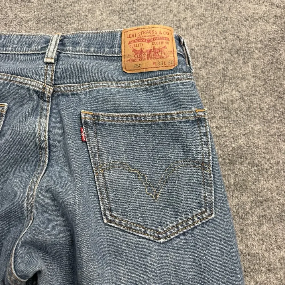 Levi’s 550 Relaxed Fit Jeans Men’s Tagged 33x30 Light Wash Straight Leg Denim